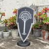 Yggdrasil Cosmic Shield  Viking-Inspired Aluminum Wall Hanging with 8-Point Star