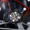 Мужские автоматические наручные часы из сплава с ремешком из нержавеющей стали, водонепроницаемость 30M, люминесцентные стрелки и циферблат, для повседневного, делового и спортивного использования