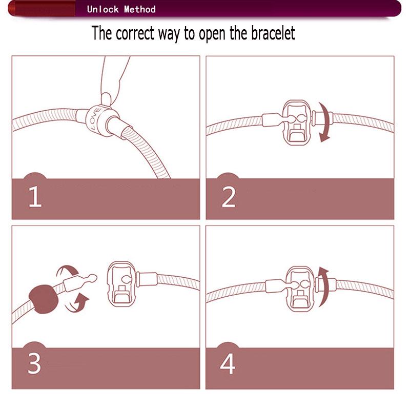 SCIONE Women Fashion Bracelet DIY Beaded Pink Diamond Girl Heart Bracelet