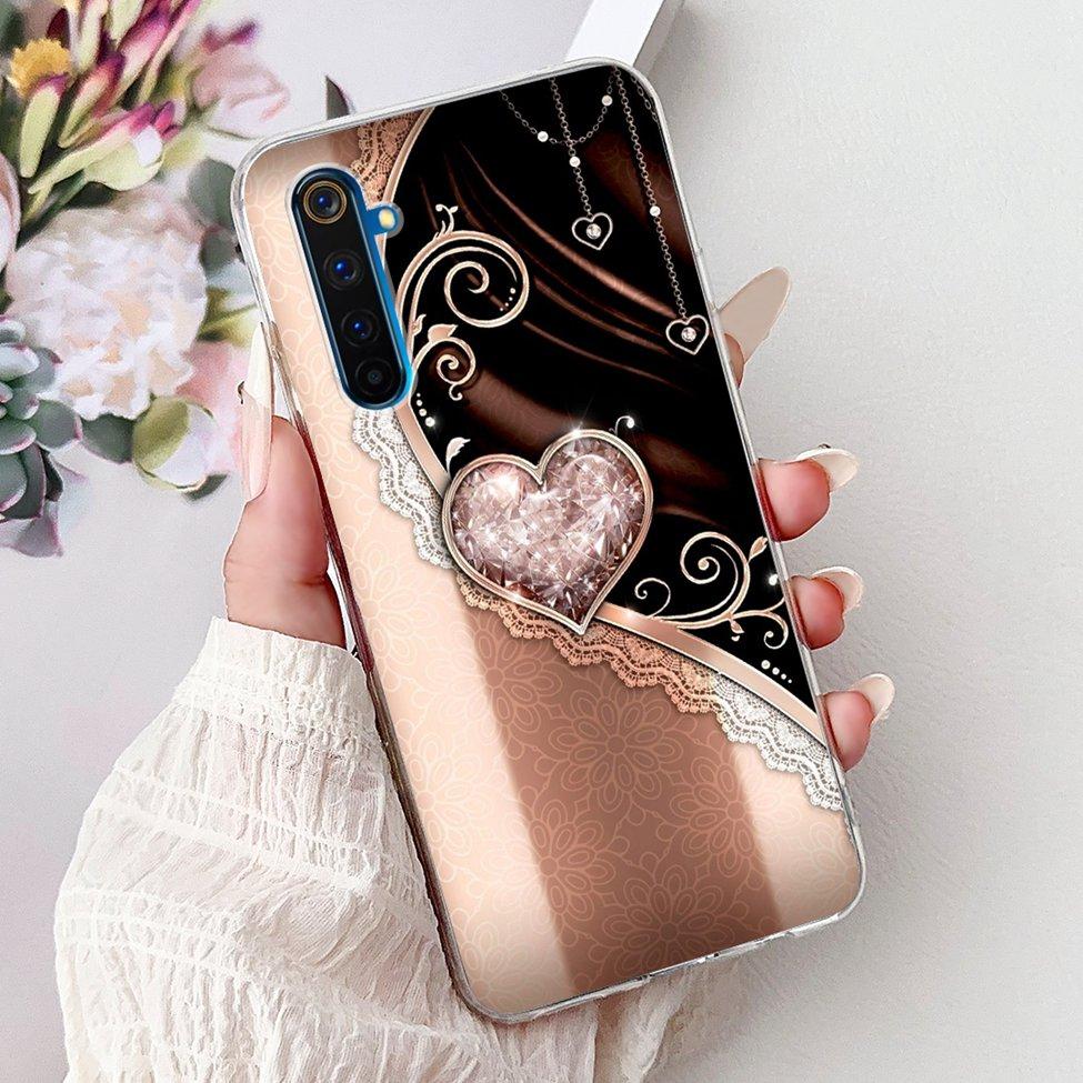 6.6" For Realme 6Pro RMX2061 RMX2063 Back Cover For Realme 6 Pro Case Clear Luxury Fashion Cute Cat Cool Funny Soft TPU Bumper