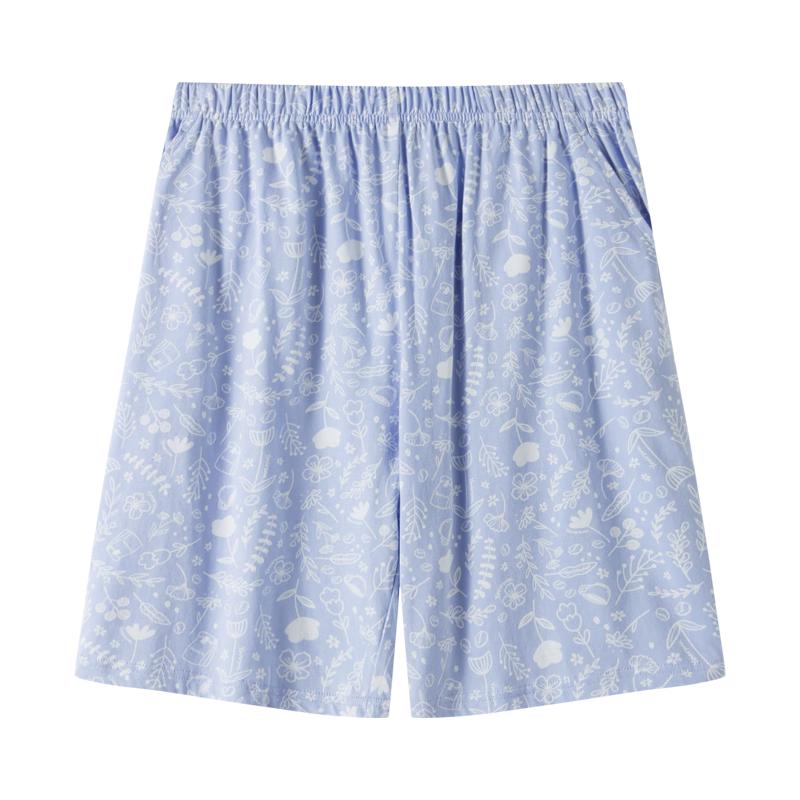 Yiershuang [100% Pure Cotton] Women's Home Shorts, Five-Point Length, First-Class Product, Xinjiang Combed Cotton, Wearable Outside, Sleep Shorts