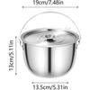 Large Stainless Steel Camping Pot with Lid, Camping Cookware for Hiking, Backpacking and Outdoor Cooking