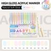 Xiaomi GuangNa 12 Colors High Gloss Acrylic Marker Set - Premium Direct Liquid Paint Pens for Art, Painting, Hand Lettering & DIY