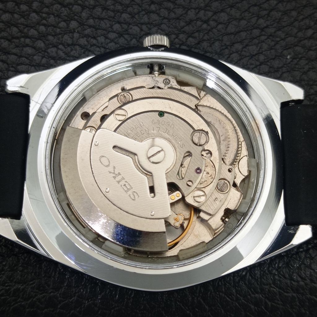 ВИНТАЖНЫЕ ОТРЕМОНТИРОВАННЫЕ МУЖСКИЕ ЧАСЫ SEIKO 5 AUTOMATIC 6309A ЯПОНИЯ ЧЕРНЫЕ a442616-1