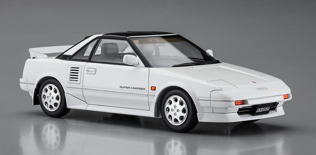 Hasegawa Historic Car Series Toyota MR2 Late Model Supercharger Plastic Model Kit HC45 1/24 (AW11) G-Limited (T-bar Roof)