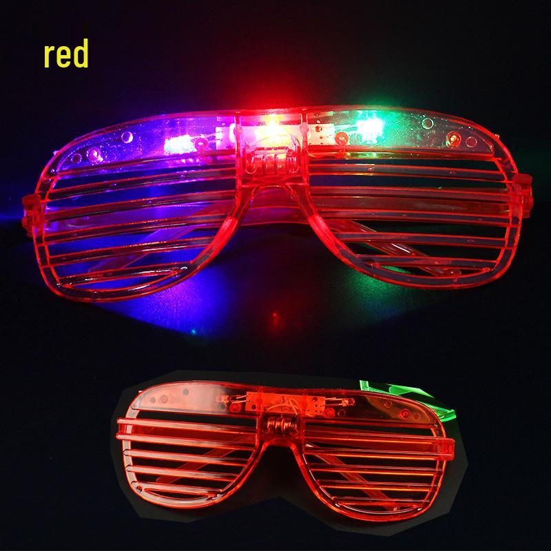 Светящиеся светодиодные мигающие диско-очки - Трехцветный атмосферный реквизит для KTV для взрослых