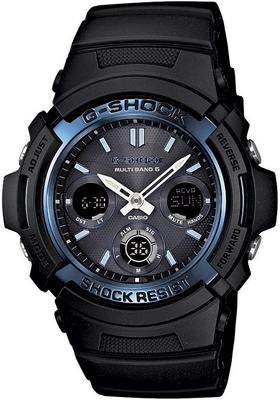 CASIO MULTIBAND 6 цифровой анализатор радиочасы на солнечных батареях [Casio] G-SHOCK AWG-M100A-1A ЧЕРНЫЙ/СИНИЙ [Товар]