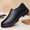 Fashion 100% Genuine Leather Men's Loafers Soft Cowhide Men's Casual Shoes Brand Anti Slip Black Brown Thick Soled Business Shoes Tenis