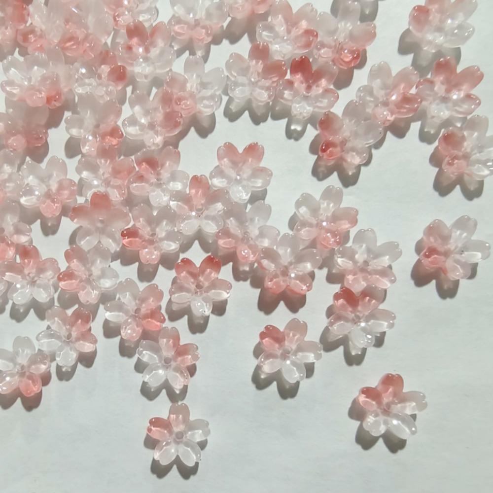 100pcs Transparent Oriental Cherry Beads Gradient Color Jewelry Making Material  DIY Accessories