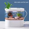 Fish Tank Aquarium Ecological Desktop Landscape Design Creative Self Circulating Biochemical Filtration Mini Fish Tank