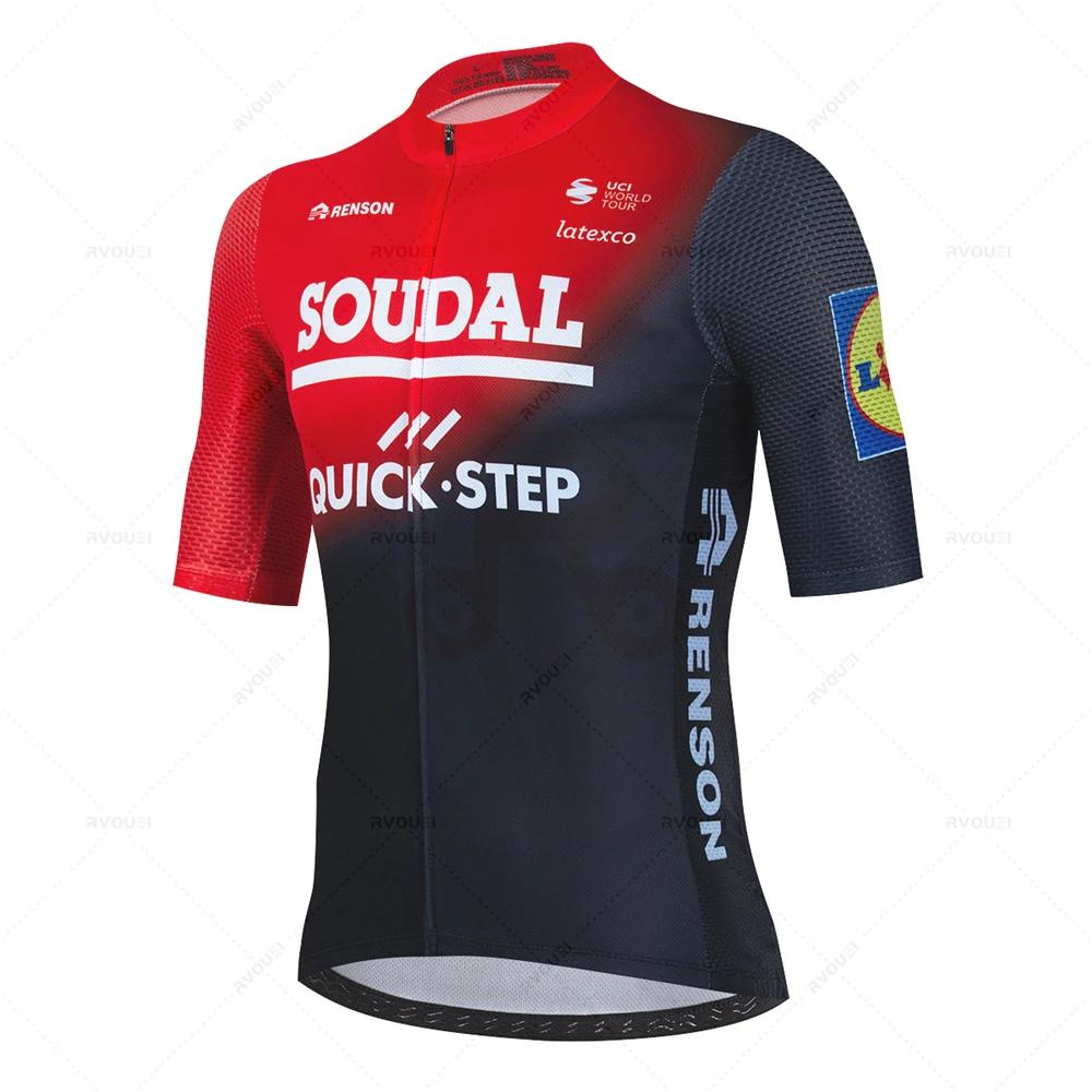 2026 Lidl Soudal Quick Step Летняя Велосипедная Майка Mtb С Коротким Рукавом Велосипедный Комплект Комплект Велосипедных Шорт MTB Ropa Ciclismo Велосипедные Рубашки Maillot