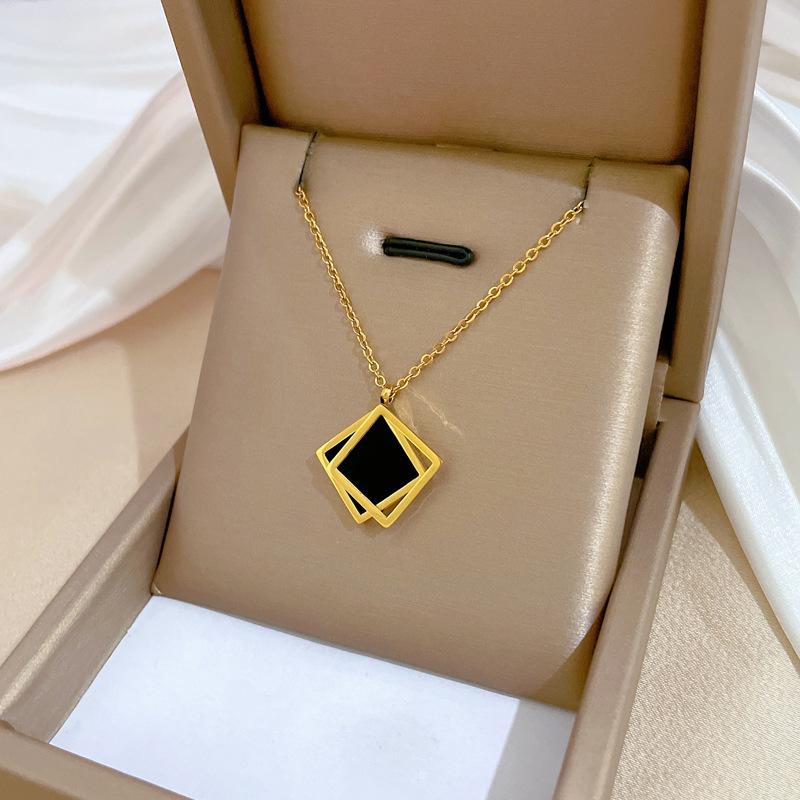 Популярный элемент Личность Минималистичный Ветряная печь Настоящее золото Ожерелье Женская цепочка на ключицу