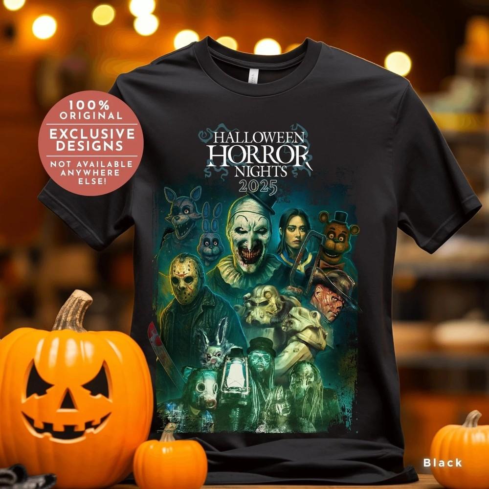 Футболка Halloween Horror Nights 2025, Жуткая футболка, Унисекс футболка Universal Horror Night