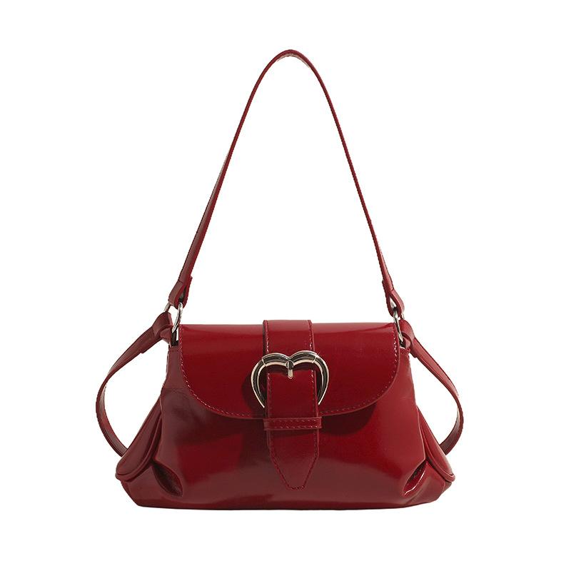 Маленькая свежая и модная сумка-седло женская 2025 новая простая и модная сумка через плечо высококлассная сумка через плечо женская маленькая квадратная сумка