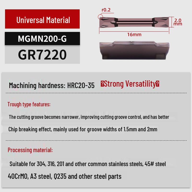 MGGN400/MGMN300/200 CNC Grooving and Parting Cutter Blade