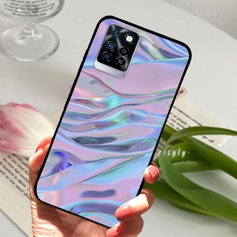 Чехол для Infinix Note 10 Plus Черный Мягкий силикон ТПУ Задняя крышка Для Infinix Note10 Pro NFC Чехол для телефона Note 10 Pro Plus Бампер