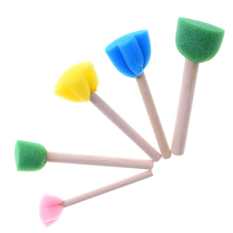 5 шт. губка-кисть для детского творчества инструменты для рисования своими руками детские игрушки для рисования подарок