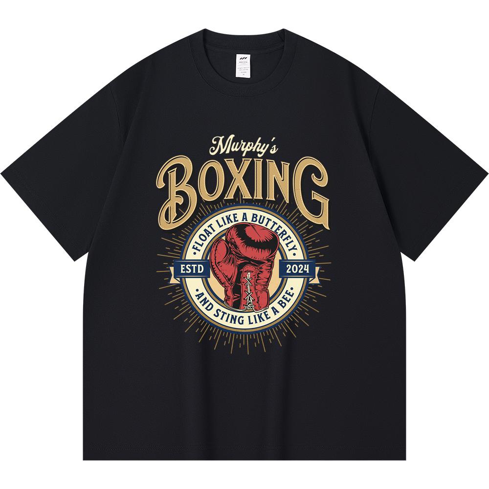 Футболка из 100% хлопка плотностью 230 г/м2, футболки Murphys Boxing Sports Print Tees, забавная футболка из чесаного хлопка в стиле Харадзюку