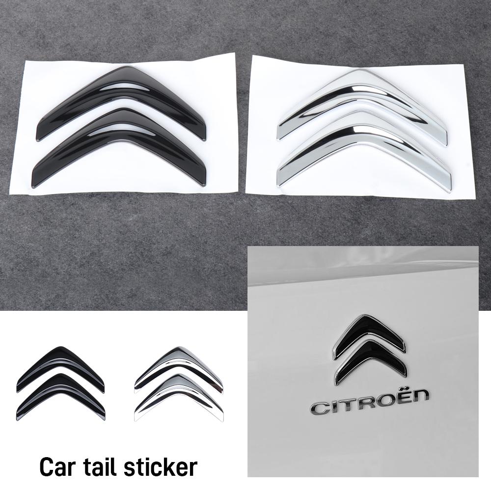 ASY1 Car Front Grille Badge Sticker Car Body Trunk Decoration Sticker For Citroen C1 C2 C4L VTS C-ELYSEE C5X C3 Aircross C4 Picasso