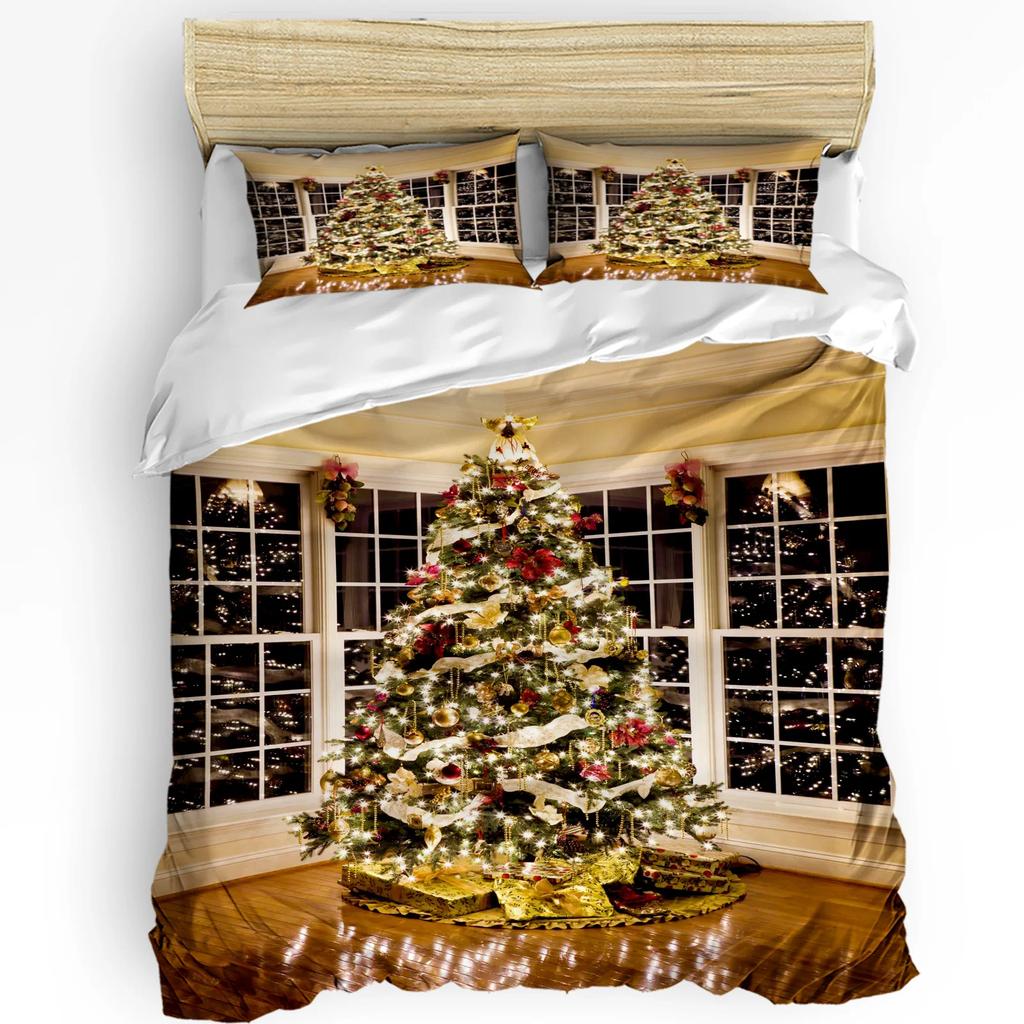Christmas Tree Ball Duvet Cover Bed Bedding Collection For Double Home Textile Quilt Cover Pillowcases Bedroom Bedding Collection No Linen