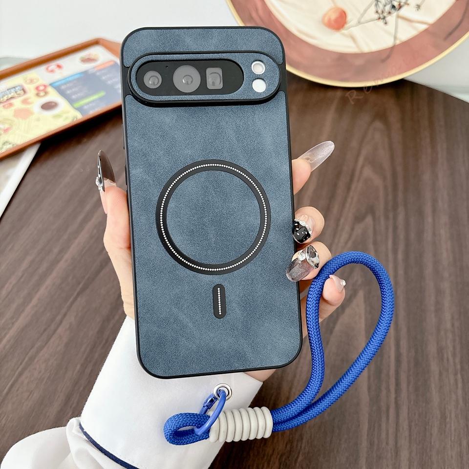 Кожаный чехол-кошелек с ремешком на запястье для Google Pixel 10 9 7 8 Pro XL 10A 9A 8A Ударопрочная защитная крышка