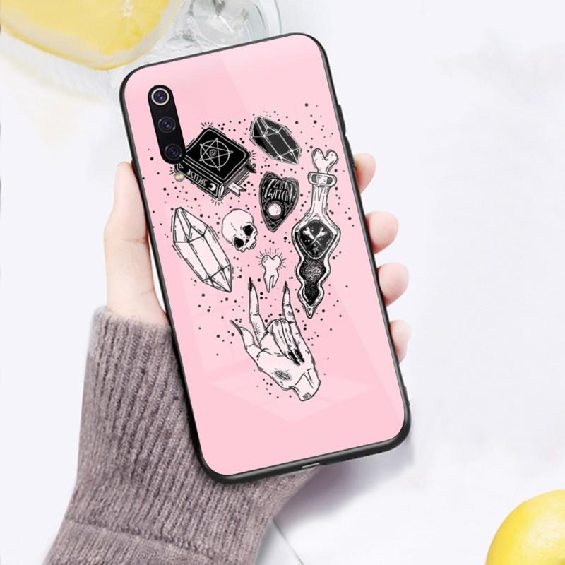 Чехол для телефона Witches Moon Tarot Witch для Xiaomi 12 11T 10 9 Redmi Note 11 10 10S Pro Redmi 9 9A 8, черный, из поликарбоната, стеклянный чехол для телефона