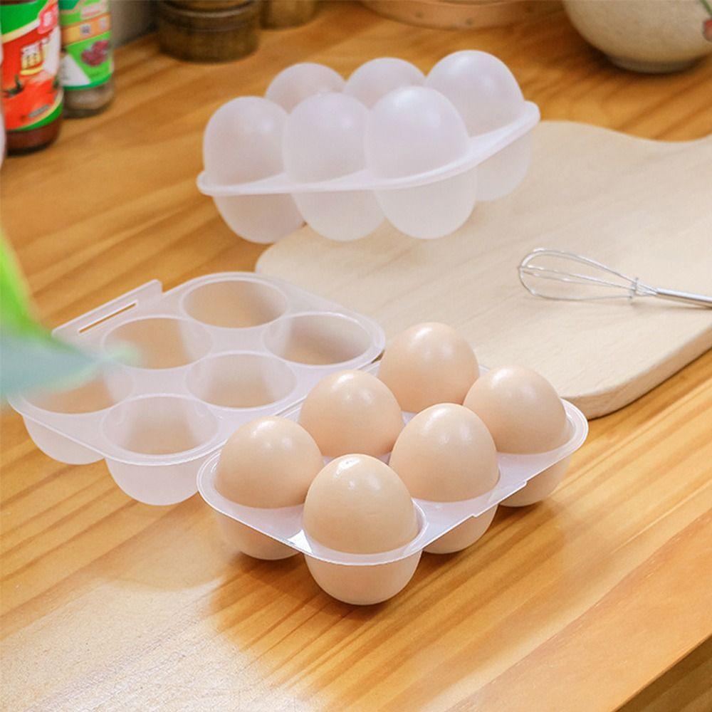 Plastic Storage Box 2 Grid 6 Gird Egg Tray Durable Egg Carton Picnic