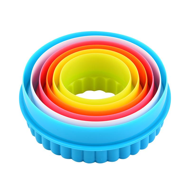 Креативная круглая форма для торта двойного назначения, набор из 6 предметов