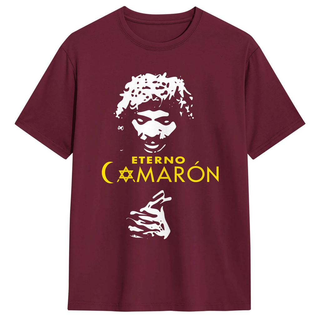 Harajuku TShirt Summer Camaron De La Isla Novelty TShirts Pure Cotton Tshirt for Couple Y2K Basic Short Sleeve Tops