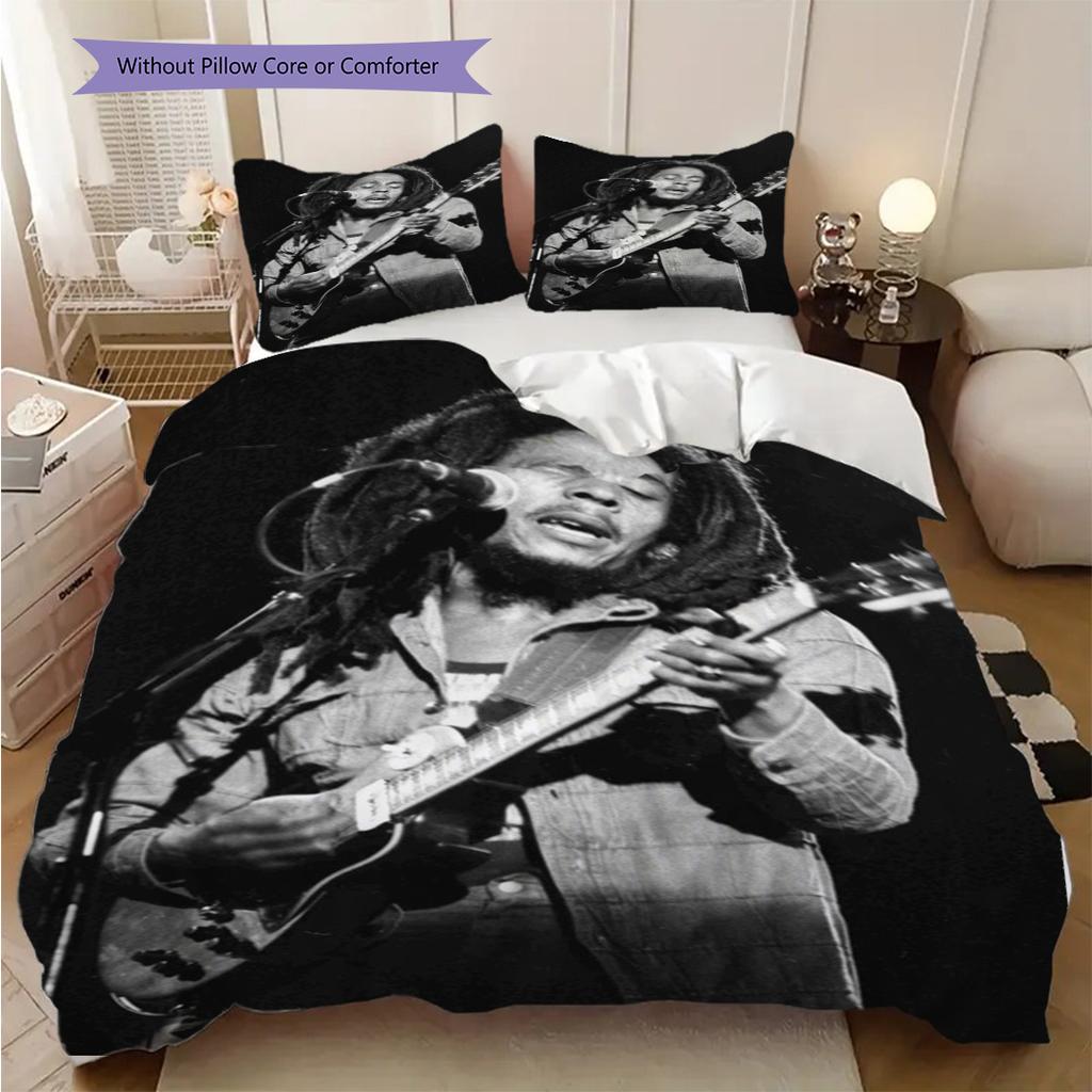 Bob Marley Performance Set Bedding 1 Duvet Cover 2 Pillowcase Without Core Soft And Comfortable Duvet Cover And Pillowcase Bedding Set