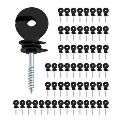 Electric Fencing Ring Insulators, Wire Mesh Ring Insulator, Wooden Post Insulator Screw-in, for Ropes, Wires and Strands.