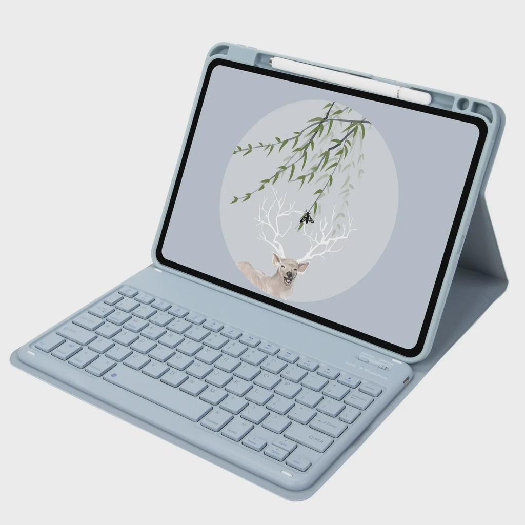 IPad Pro 11" (2021) Кожаный чехол с беспроводной Bluetooth-клавиатурой Air4 и слотом для стилуса Xiaomi 5