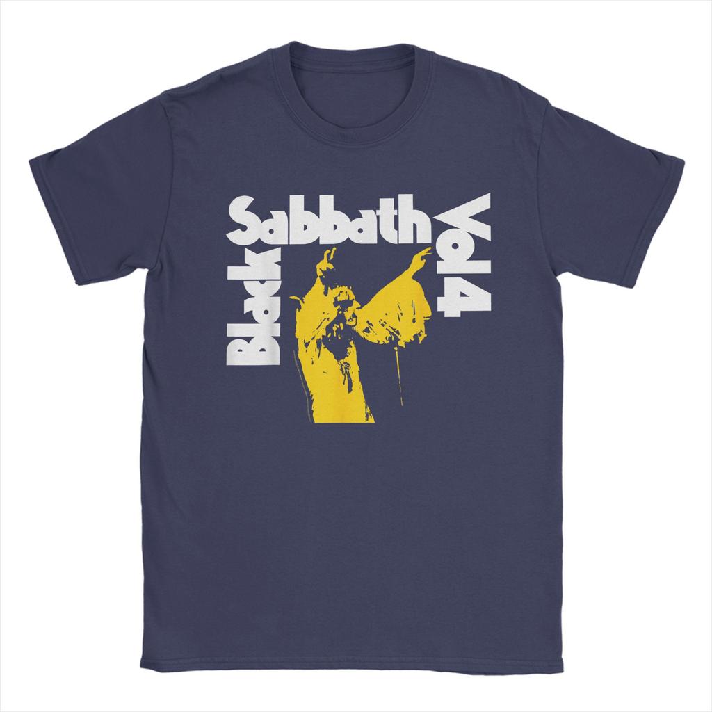 Футболка Black Sabbath Vol 4 Летняя Хэви-метал Рок-группа Потрясающие Футболки 100% Хлопок Футболка с коротким рукавом Повседневные Футболки