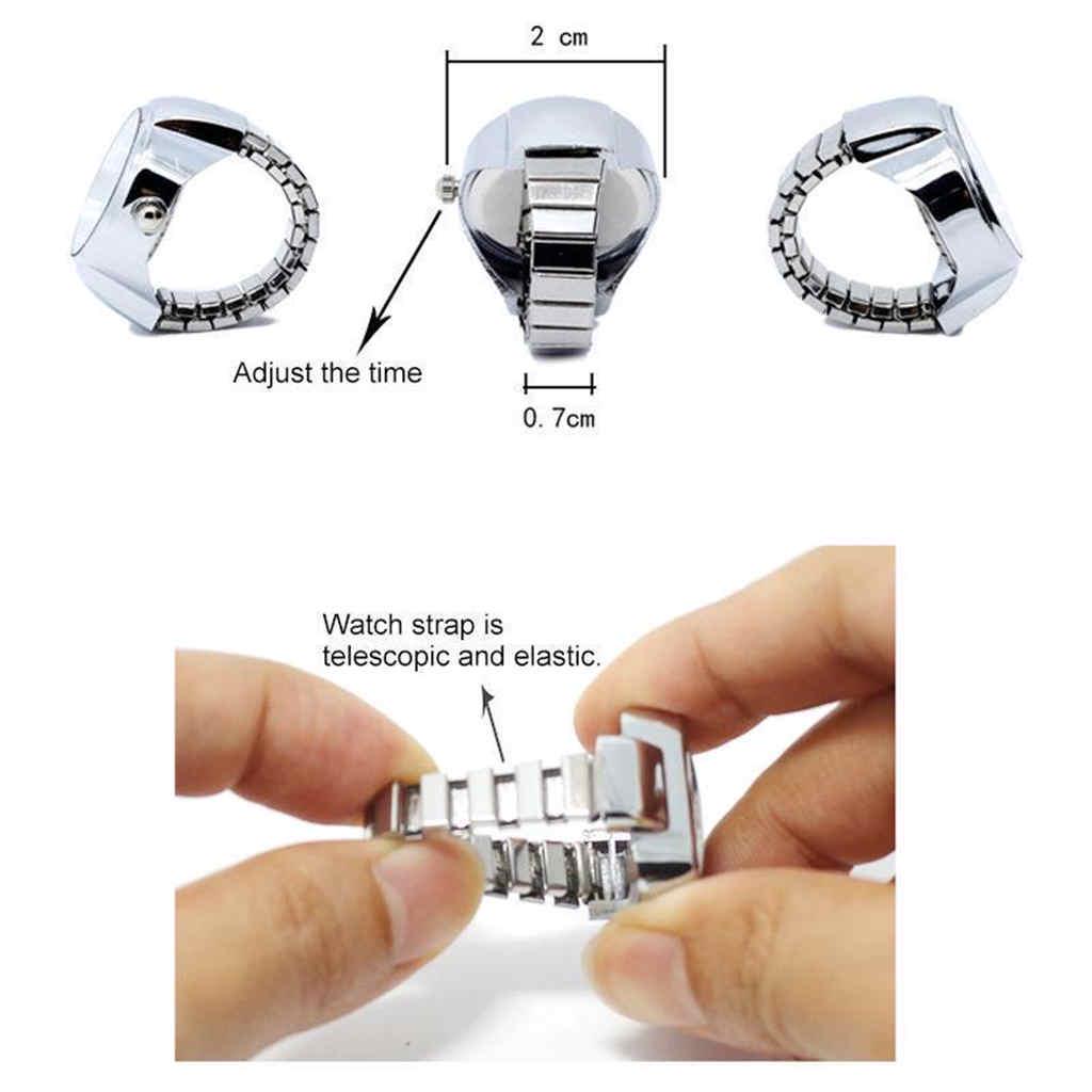 Кольцо-часы для мужчин женщин на палец круглые кварцевые ювелирные изделия кольцо для влюбленных парные часы