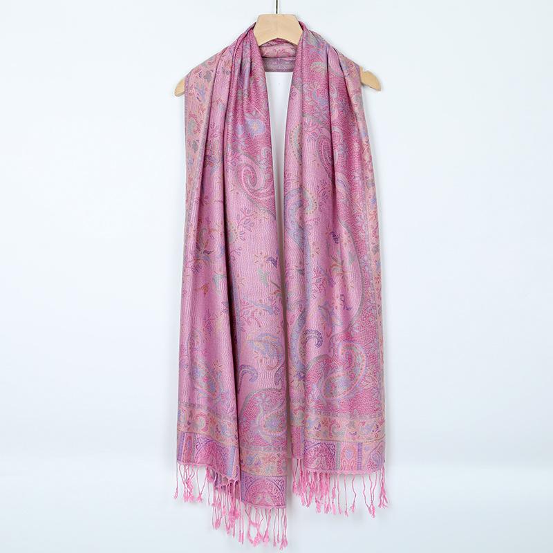New Jacquard Exterior Women's Shawl Paisley Scarf Women's Spring and Summer Fashion Retro Long Scarf
