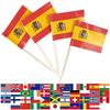 100 шт. национальные флаги выбирают разные страны, художественные зубочистки, палочки для вечеринок, кекс/торт/пирог/фрукты/мороженое, топпер, украшение