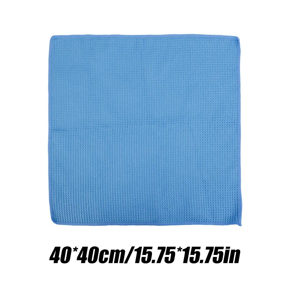 Полотенце для мытья автомобиля Вафельное плетение Полотенце для чистки окон автомобиля Микрофибра Воск Полировка Детейлинг Полотенце Впитывающее плетение