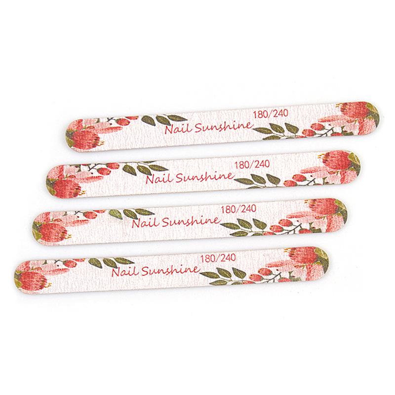 Пилка для ногтей в форме полумесяца с принтом бабочек - Тонкая деревянная щепка, инструмент для придания формы и шлифовки маникюра