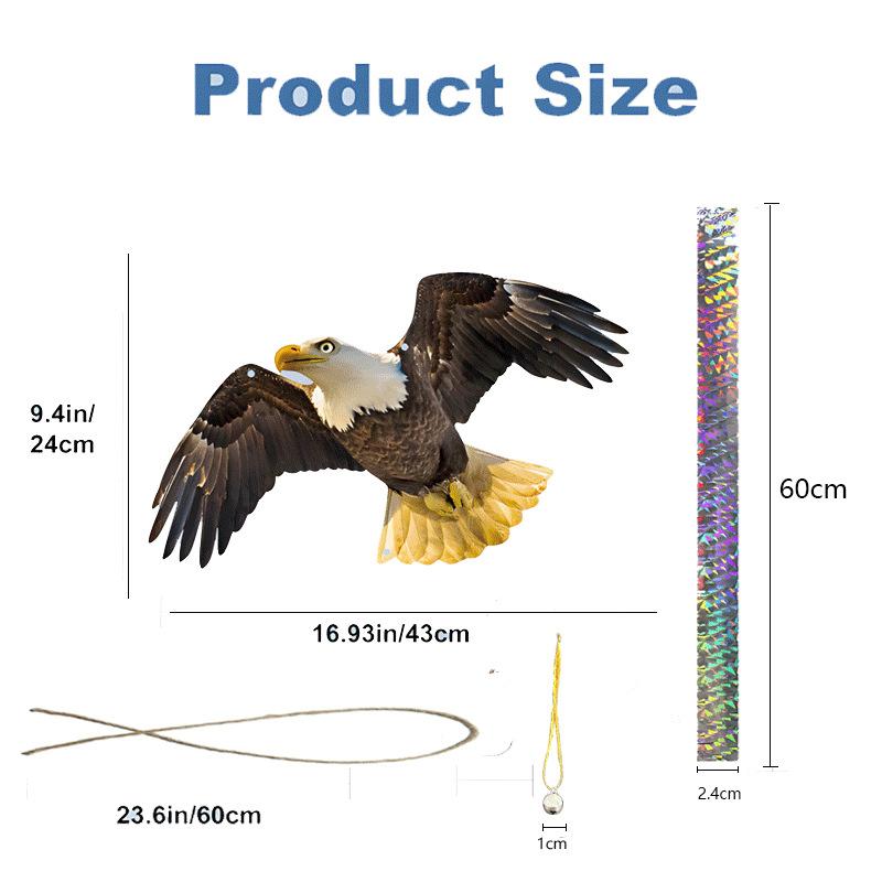 Bird Scarer Reflective Double-Sided Garden Bird Repeller Artifact Reflective Owl For Woodpecker With Sound For Garden Home Yard