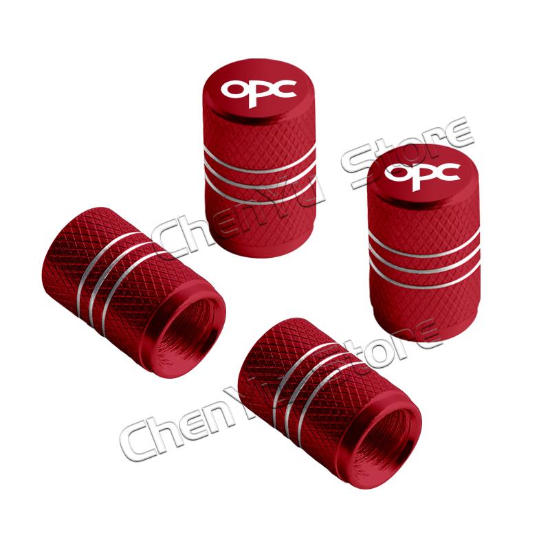4Pcs OPC Logo Car Metal Wheel Tire Valve Caps Stem Case Dust Cap For Opel Astra Insignia Corsa Rocks Junior Accessories Styling PF5