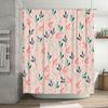 Pink Green Blue Feather Shower Curtain Waterproof Bathroom Decor Set For Home Decoration Pink Green Leaf Bath Curtains Modern Ba