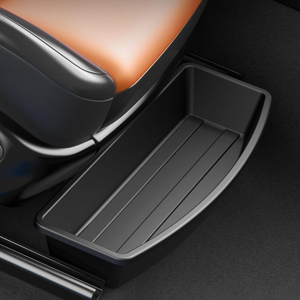 Non Slip Under Seat Storage Box ABS Plastic Seat Gap Drawer  Car Interior Use