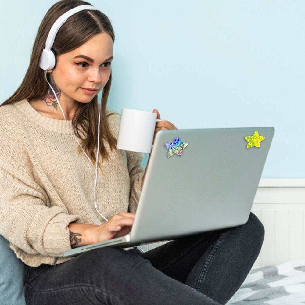 500 шт./рулон блестящие лазерные наклейки-звезды 1,0 дюйма/2,5 см сделай сам ежедневное расписание префект для детей школьников награды, праздничная печать