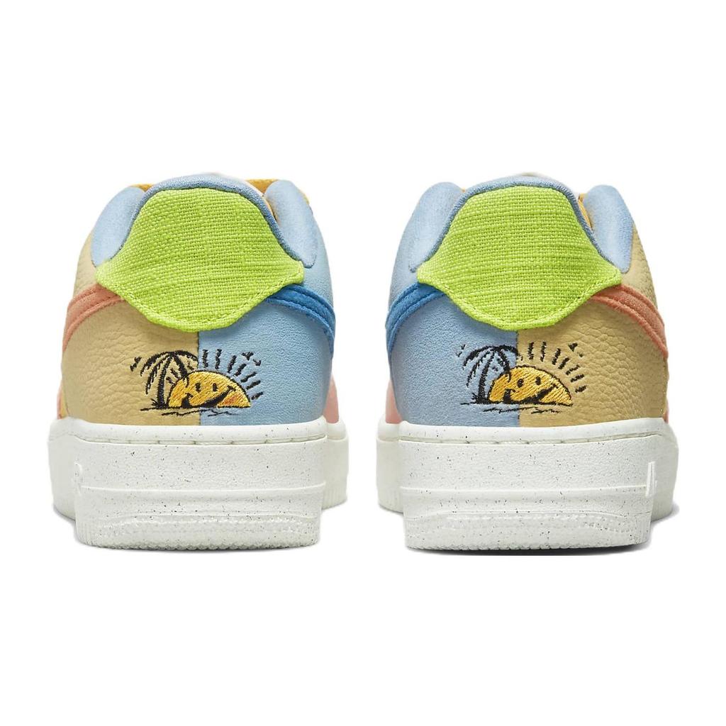 Nike Air Force 1 Low 07 LV8 Next Nature GS Sun Club — мульти детские кроссовки разноцветные Sanded-Gold Wheatgrass DM0984-700
