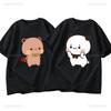 Funny DuDu Bear Surprising Panda BuBu with A Flower T-shirt Kawaii Buu Duu Graphic T Shirt Women Men Couple Tshirt Cotton Tees
