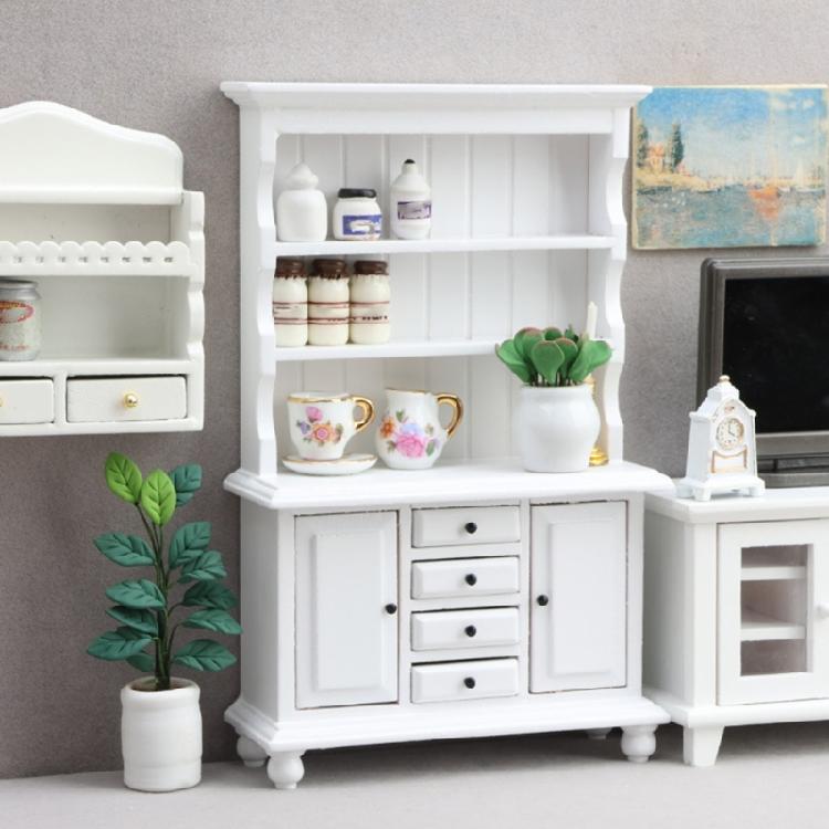 Мини-шкаф для DIY из массива дерева, поделка, мебель для кукольных домиков масштаба 1/12, для реалистичного декора спальни, кухни, модель, дизайн дома