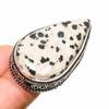 Dalmation Jasper Gemstone Handmade 925 Silver Plated Jewelry Ring Size 6.5