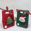 1 шт. Рождественское яблоко Нетканый мешок 3D кукла Санта Клауса Украшение на елку Конфеты Новогодние подарки Упаковочные коробки Принадлежности для вечеринки
