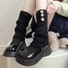 1 Pair Women Leg Warmers Knitted Japan Style Women Sweet Stretchy Boot Cuffs for Yoga