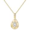 WUIHA Vintage 925 Sterling Silver Pear Cut D Color Real GRA Moissanite Diamond Pendant Necklace Wedding Engagement Fine Jewelry